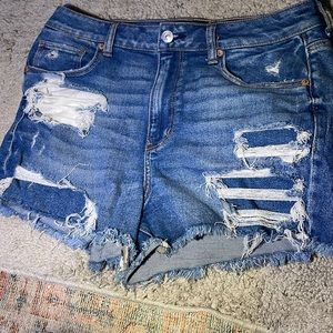 American Eagle Outfitters Stretch Distressed Jean Shorts Womens 12
